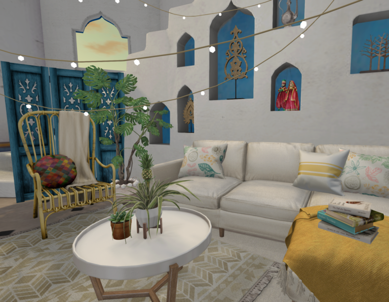 Interior: Blue Boho Escape