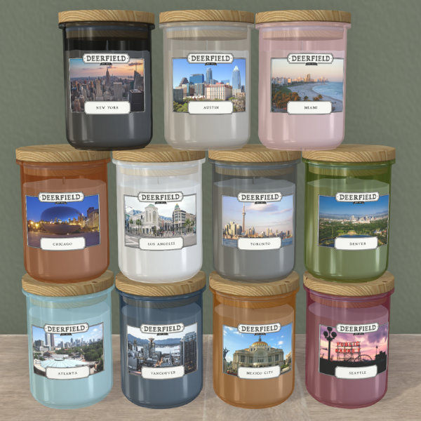 PRODUCT RELEASE: DEERFIELD CANDLE JARS – TRAVEL NORTH AMERICA COLLECTION