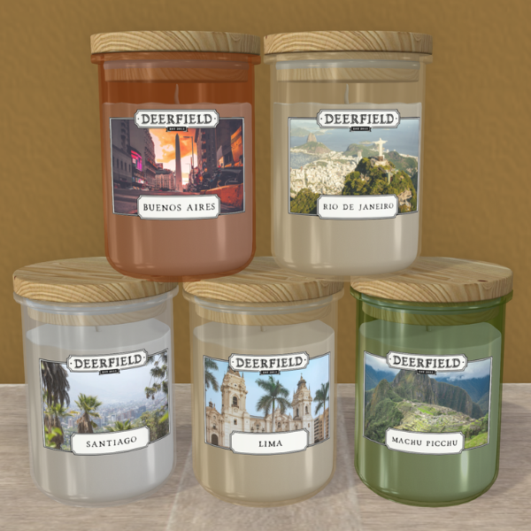 PRODUCT RELEASE: DEERFIELD CANDLE JARS – TRAVEL SOUTH AMERICA COLLECTION